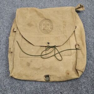 Vintage BSA No 573 Boy Scouts of America Haversack Canvas Khaki Backpack 40s 50s